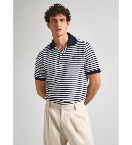 Til mænd. PM542153 Polo Hunting navy, (S), Casual, Bomuld, Korte ærmer, Blå - Pepe Jeans - Modalova