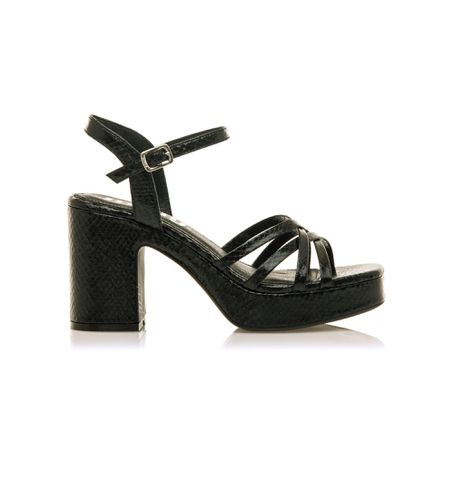 Til kvinder. 59609 Britt Black Dress Sandals -Hælhøjde 7 cm (36), , 5-8 cm, Spænder, Casual - MTNG - Modalova