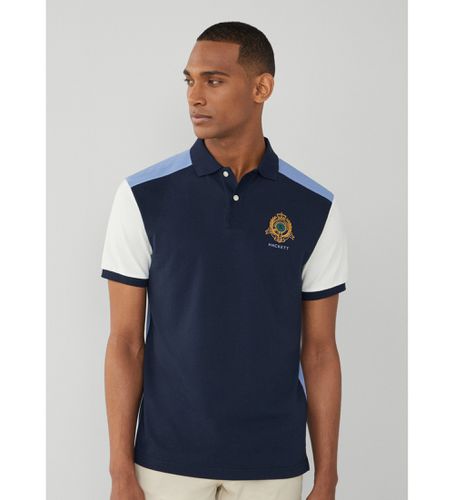 Til mænd. HM563263 Heritage Polo Multi navy (S), Casual, Bomuld, Korte ærmer, Blå - Hackett London - Modalova