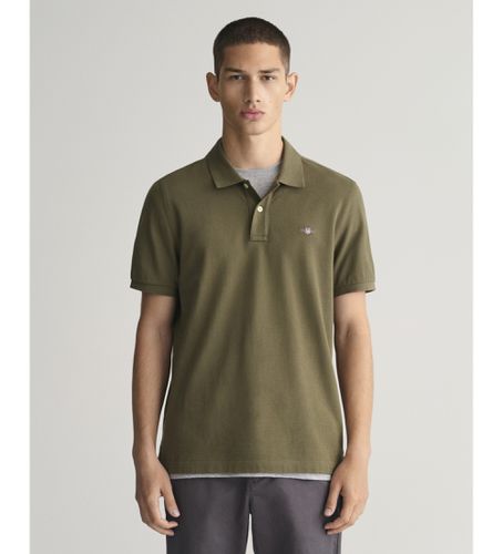 Til mænd. 2210 Pique polo shirt Regular Fit Shield (S), Casual, Bomuld, Klassisk, Korte ærmer - Gant - Modalova