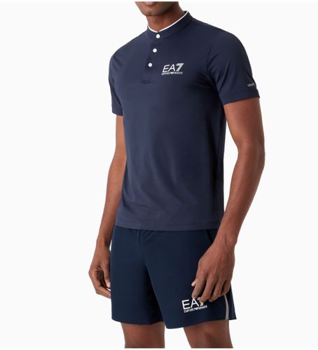 Til mænd. 8NPT21_PJEMZ Polo Ventus7 M Serafino marine (L), Sport, Tennis/padeltennis, Polyester, Korte ærmer, Blå - EA7 - Modalova