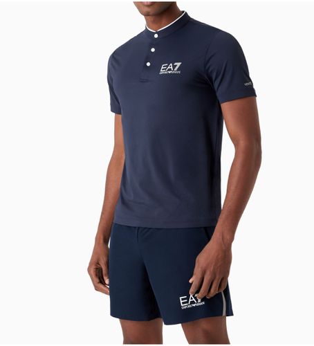 Til mænd. 8NPT21_PJEMZ Polo Ventus7 M Serafino marine (S), Sport, Tennis/padeltennis, Polyester, Korte ærmer, Blå - EA7 - Modalova