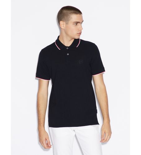 Til mænd. 8NZF75Z8M5Z1510 Polo Block navy (M), Casual, Bomuld, Korte ærmer, Blå - Armani Exchange - Modalova