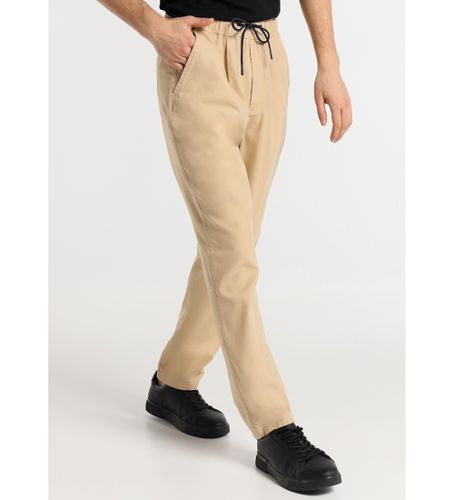 Til mænd. 600007000 Chino Slim Pants - Medium Waistband med elastisk linning i hør (M), Casual - Victorio & Lucchino, V&L - Modalova