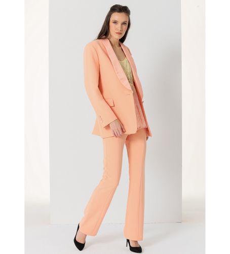 Til kvinder. 370018019 Smokingblazer med satinrevers (S), Casual, Polyester, Lange ærmer - Victorio & Lucchino, V&L - Modalova