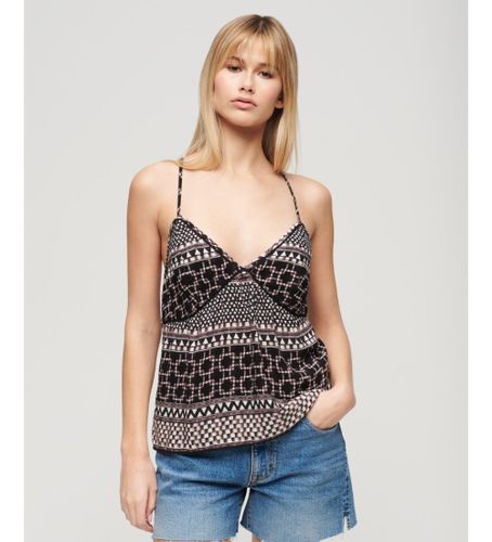 Til kvinder. W6011866A Vævet tank top med print (S), Casual, Viscose, Uden ærmer/stropper - Superdry - Modalova