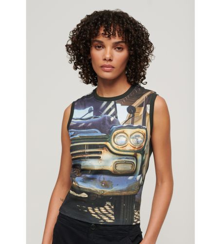 Til kvinder. W6011959A Tank top med sub print (XS), Casual, Bomuld, Uden ærmer/stropper - Superdry - Modalova