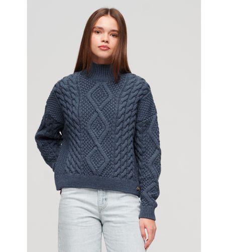 Til kvinder. W6110547A Aran flettet strikket pullover (XS), Casual, Akryl, Lange ærmer - Superdry - Modalova