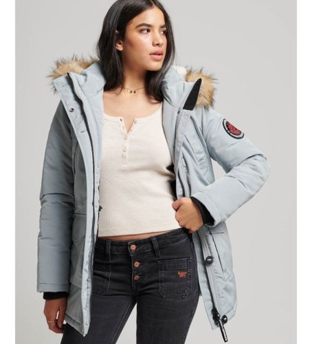 Til kvinder. W5011572A Parka med hætte i imiteret pels Everest (XXS), Casual, Polyester - Superdry - Modalova