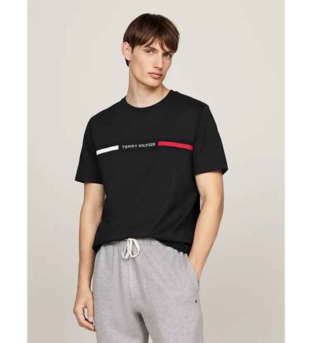 Til mænd. MW0MW36498 T-shirt med rund hals og logo (L), Casual, Korte ærmer, Økologisk bomuld, Bæredygtig - Tommy Hilfiger - Modalova