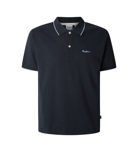 Til mænd. PM542101 Hans navy polo shirt (S), Casual, Bomuld, Korte ærmer, Blå - Pepe Jeans - Modalova