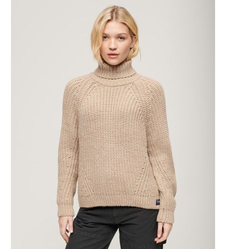 Til kvinder. W6110397A Løs strikket pullover med turn-down-krave (XS), Casual, Akryl, Lange ærmer - Superdry - Modalova