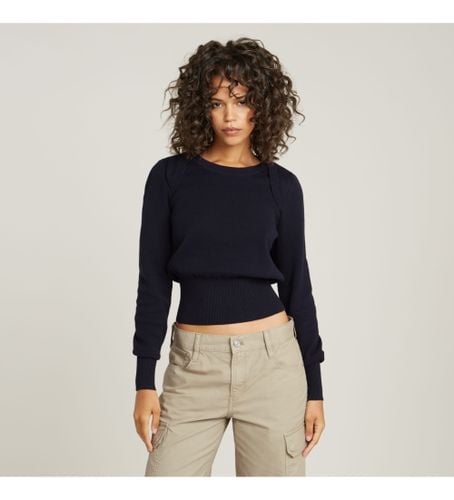 Til kvinder. D23815-B146-3873 Pullover Moto Slim Strikket navy (XS), Casual, Økologisk bomuld, Bæredygtig, Blå - G-Star - Modalova