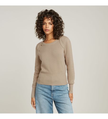 Til kvinder. D23815-B146-B736 Moto Slim Strikket Pullover (M), Casual, Økologisk bomuld, Bæredygtig - G-Star - Modalova