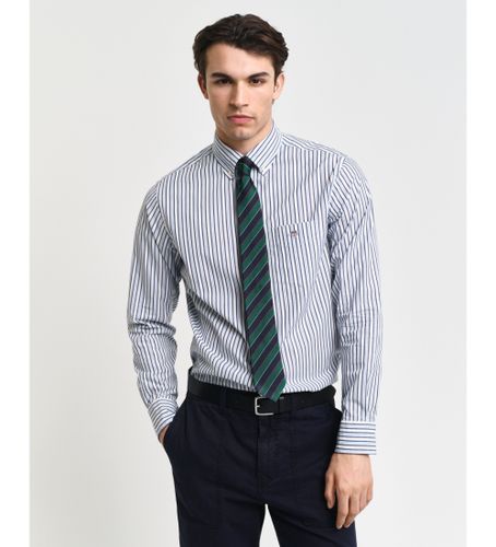 Til mænd. 3240168 Blåstribet poplinskjorte Regular Fit (L), Casual, Bomuld, Lange ærmer - Gant - Modalova