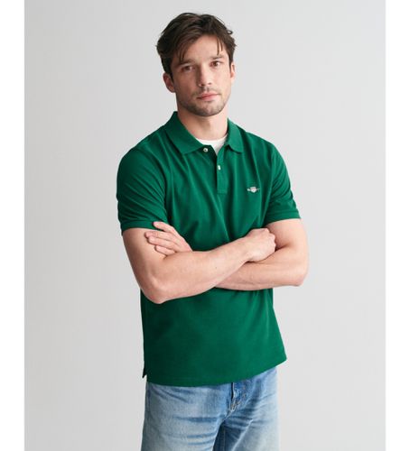 Til mænd. 2210 Pique Polo Regular Fit Skjoldgrøn (L), Casual, Bomuld, Korte ærmer - Gant - Modalova