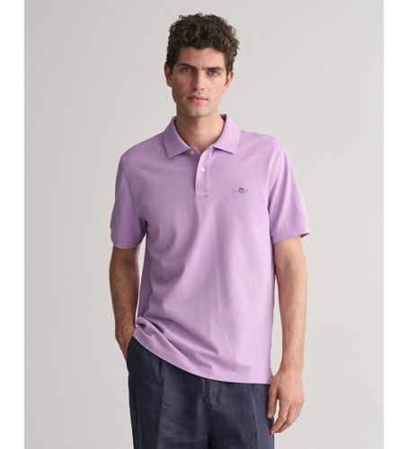 Til mænd. 2210 Pique polo shirt Regular Fit Shield lilac (L), Casual, Lilla, Bomuld, Korte ærmer - Gant - Modalova