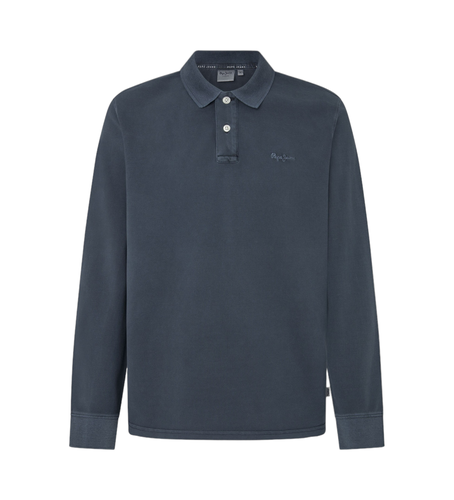 Til mænd. PM542213 Ny Oliver Gd Ls navy polo shirt (M), Casual, Lange ærmer, Bæredygtig, Blå - Pepe Jeans - Modalova