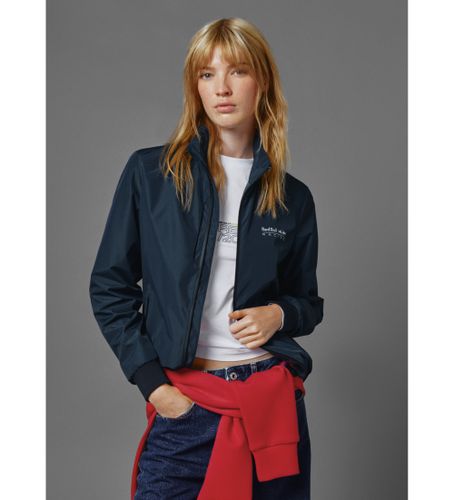 Til kvinder. RL400001 Navy quiltet windbreaker-jakke (XS), Casual, Polyester, Blå - Red Bull Racing x Pepe Jeans - Modalova