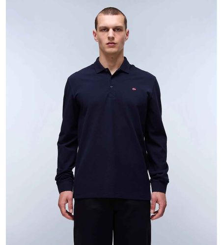 Til mænd. NP0A4I8Q Ealis navy polo shirt (S), Blå, Casual, Bomuld, Lange ærmer - Napapijri - Modalova