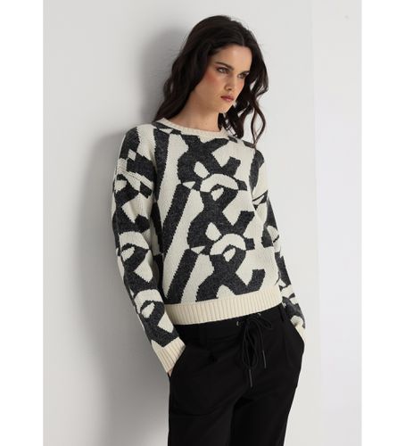 Til kvinder. 350098096 Off-white jumper med logotryk (S), Hvid, Casual, Akryl, Lange ærmer - Victorio & Lucchino, V&L - Modalova