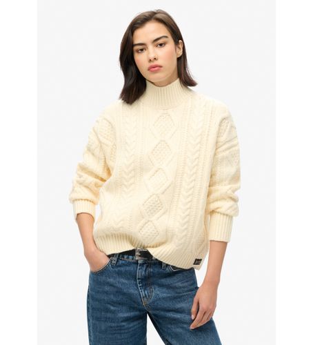 Til kvinder. W6110564A Pullover Cable High (S), Casual, Akryl - Superdry - Modalova