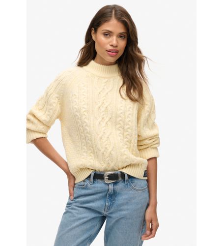 Til kvinder. W6110575A Cable Mock-jumper i (S), Casual, Akryl - Superdry - Modalova