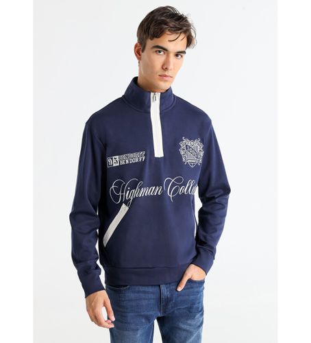 Til mænd. 860425422 Navy sweatshirt med lynlås (S), Casual, Bomuld, Lange ærmer, Blå - Bendorff - Modalova