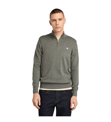 Til mænd. TB0A2BMXU141 Williams River pullover med kvart lynlås, (S), Casual, Økologisk bomuld, Bæredygtig - Timberland - Modalova