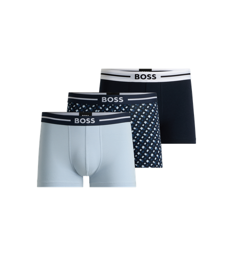 Til mænd. 50531694 Pakke 3 Boxershorts Bold Design navy, (S), Afslappet, Bomuld - BOSS - Modalova