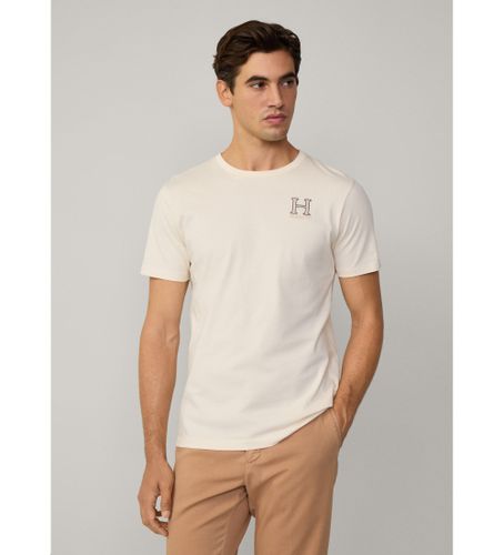 Til mænd. HM500858 T-shirt H off-white (S), Hvid, Casual, Bomuld, Korte ærmer - Hackett London - Modalova