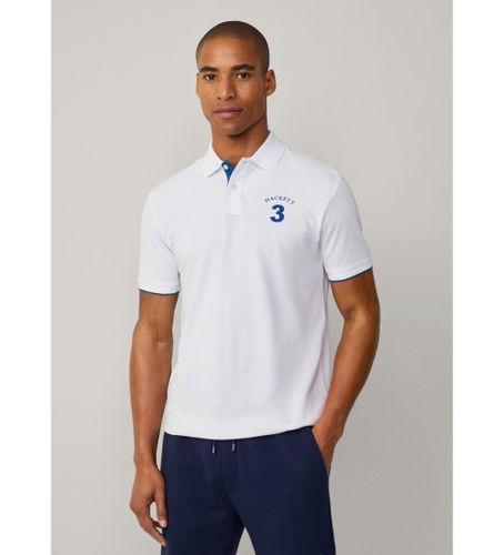 Til mænd. HM563414 Heritage Number polo shirt (S), Casual, Bomuld, Korte ærmer - Hackett London - Modalova