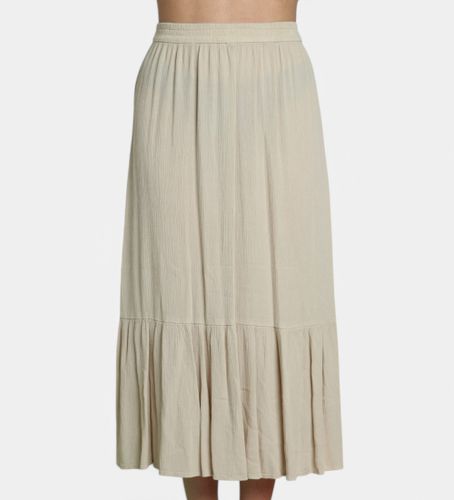 Til kvinder. V25FA313 Flæsenederdel med elastik (L), Casual, Viscose - SYSTEM ACTION - Modalova