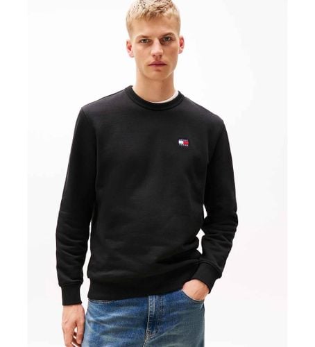 Til mænd. DM0DM20660 Tommy patch fleece sweatshirt med Tommy patch (L), Casual, Bomuld - Tommy Jeans - Modalova