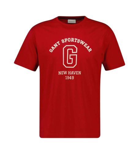 Til mænd. 2003310 T-shirt med rødt design (S), Casual, Bomuld, Korte ærmer, Bæredygtig - Gant - Modalova