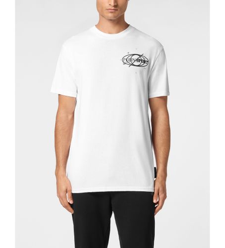 Til mænd. MTK8012-STE001N T-shirt hals SS logo (S), Casual, Bomuld, Korte ærmer - Plein Sport - Modalova