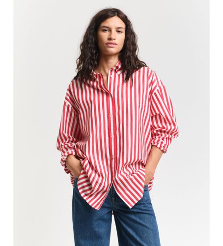 Til kvinder. 4300430 Oversize klassisk skjorte i stribet poplin, (34), Casual, Bomuld, Lange ærmer - Gant - Modalova