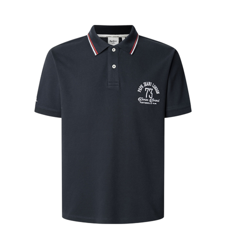 Til mænd. PM542242 Bradley polo shirt navy (M), Casual, Bomuld, Korte ærmer, Bæredygtig, Blå - Pepe Jeans - Modalova