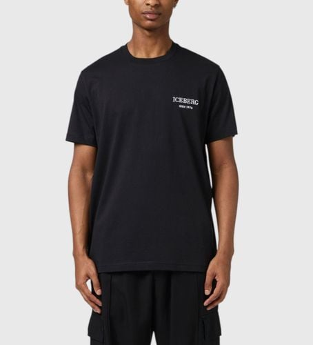 Til mænd. 25EI1P0F0466327 Klassisk regular fit strikket T-shirt (S), Casual, Bomuld, Korte ærmer - Iceberg - Modalova