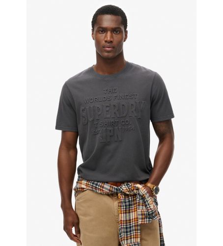 Til mænd. M1012218A Relaxed fit præget T-shirt Workwear (S), Casual, Bomuld, Korte ærmer - Superdry - Modalova