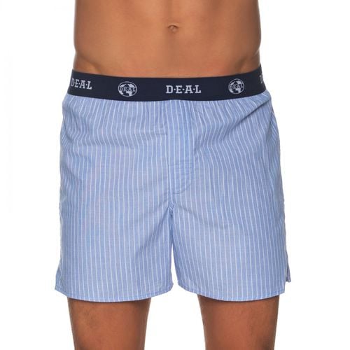 Boxershorts Blau gestreift mit Logobund - D.E.A.L International - Modalova