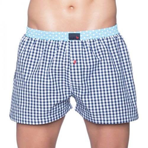 Unabux Boxershorts Blau Kariert - Unabux - Modalova