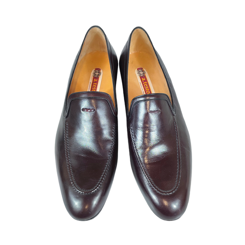 Paire de mocassins neufs en cuir marron A. TESTONI pointure 46,5 - fabriqués à la main en Italie - Label Emmaus - Modalova