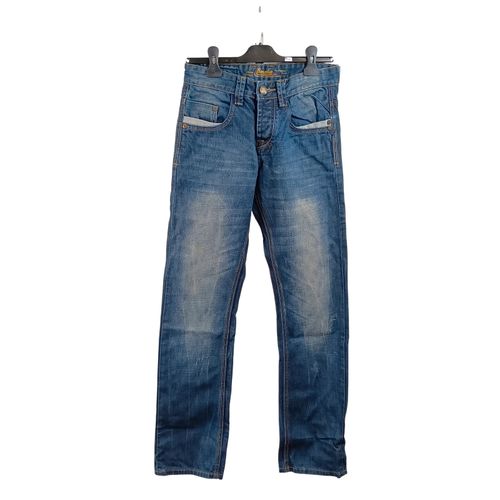 Jean slim taille 34 vintage brut 100 % coton délavé coupe ajustée - Bonobo - Modalova