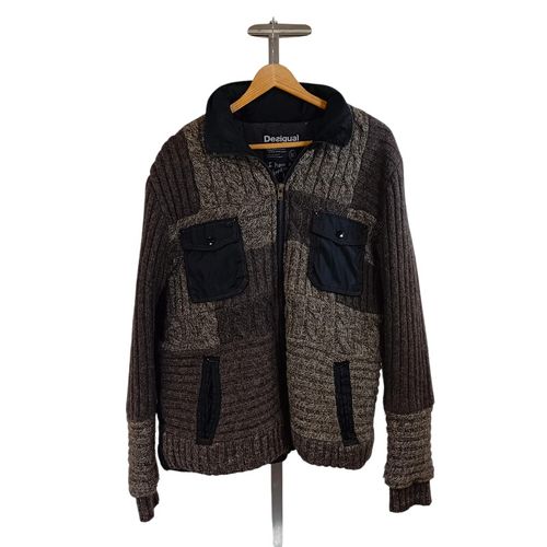 Veste XL patchwork poches zippées et boutonnées - Desigual - Modalova