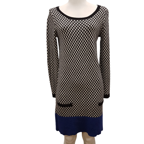 Robe en maille noire blanche et bleue - Taille S - Etam - Modalova