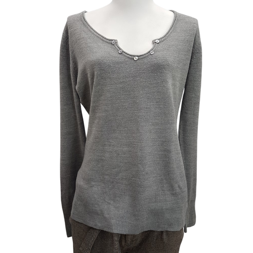 Pull tunique fin clair - Taille 38/40 - Clara Vitti - Modalova