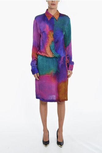 Multicolor Motif EDAL Shirtdress with Drawstring Größe 44 - Dries Van Noten - Modalova