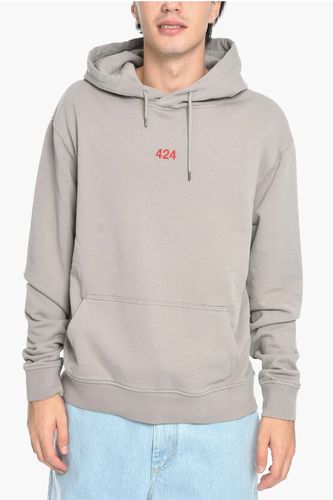 Brushed Cotton Hoodie with Embroidered Logo Größe L - 424 - Modalova