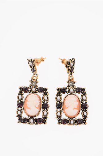 Cameo Earrings with Gemstone size Unica - Alcozer & J - Modalova